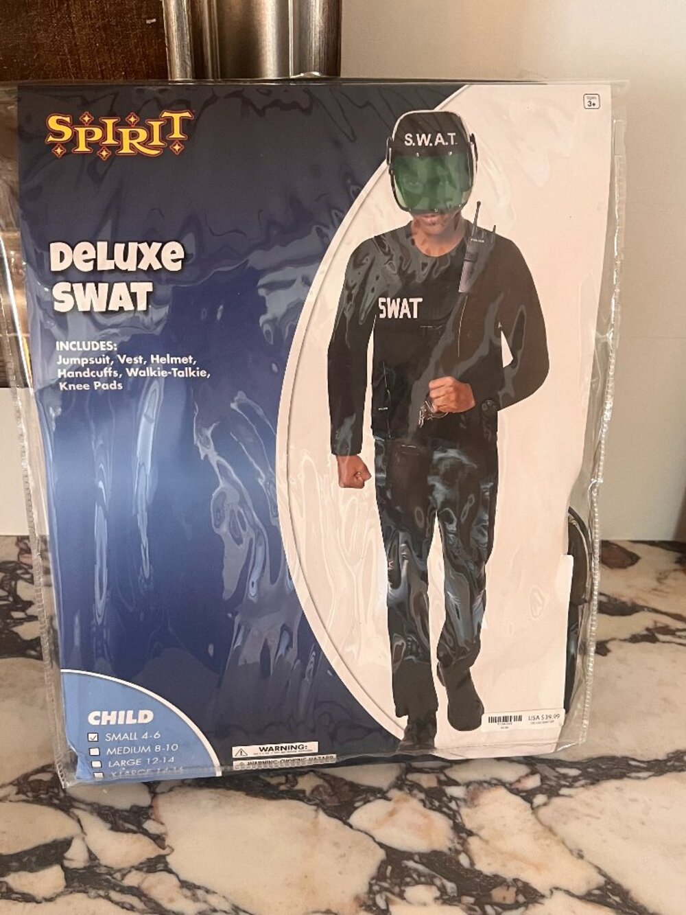 Kid's SWAT Team Halloween Costume Size Small (4-6 years)